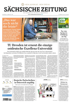 Cover of Sachsische Zeitung (Riesa & Grossenhain)