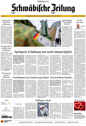 Cover of Schwabische Zeitung (Biberach)