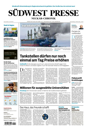 Cover of SUDWEST PRESSE - Neckar-Chronik