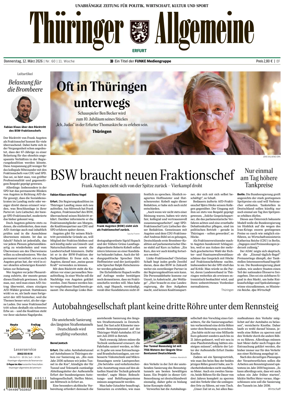 Cover of Thuringer Allgemeine (Erfurt)