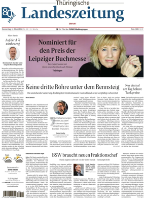 Cover of Thuringische Landeszeitung (Erfurt)