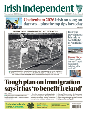 Cover of Irish Independent
