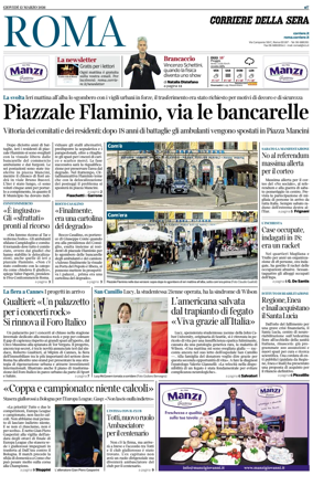 Cover of Corriere della Sera (Roma)