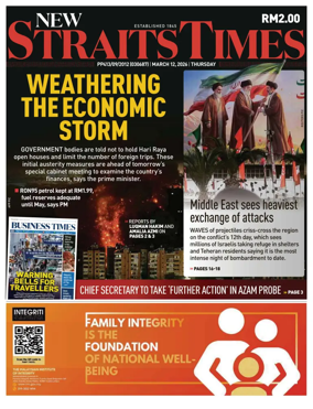 Cover of New Straits Times