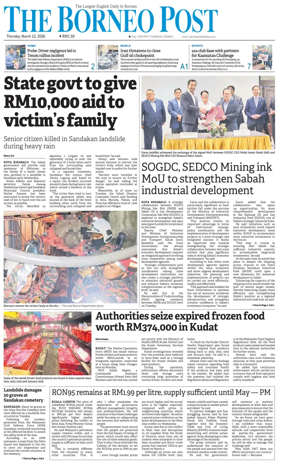 Cover of The Borneo Post (Sabah)