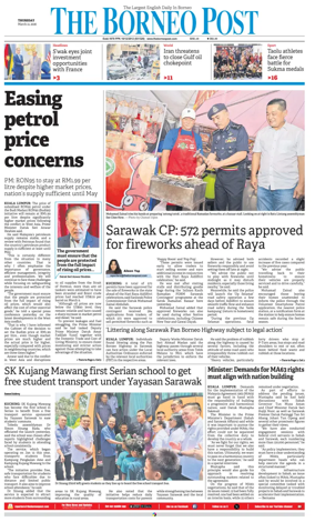 Cover of The Borneo Post (Sarawak)