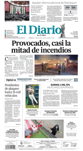 Cover of El Diario de Juarez