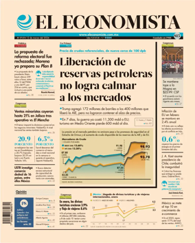 Cover of El Economista (Mexico)