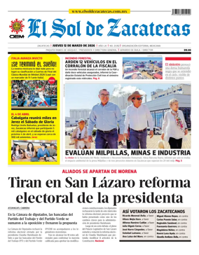 Cover of El Sol de Zacatecas