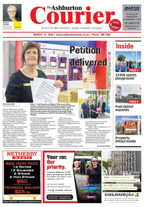 Cover of Ashburton Courier