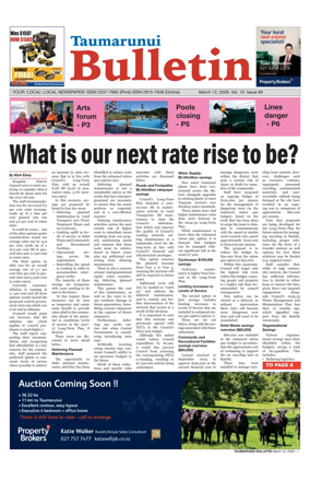 Cover of Taumarunui Bulletin