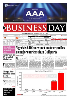 Cover of Business Day (Nigeria)