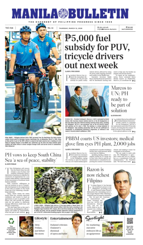 Cover of Manila Bulletin