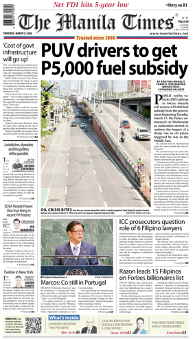 Cover of The Manila Times