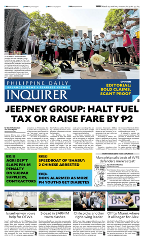 Cover of Philippine Daily Inquirer