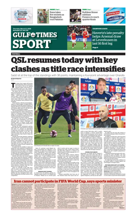 Cover of Gulf Times Sport