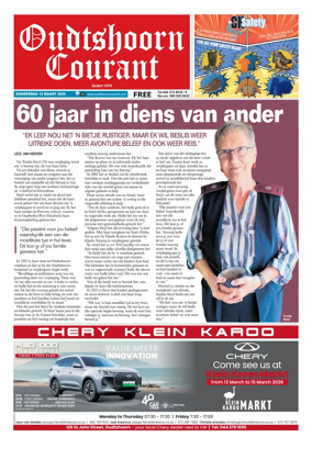 Cover of Oudtshoorn Courant