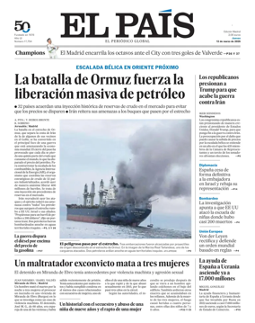 Cover of El Pais Madrid