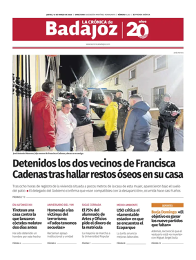 Cover of La Cronica de Badajoz BE