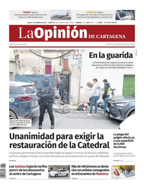 Cover of La Opinion de Murcia (Cartagena)