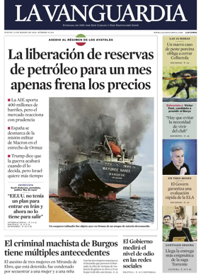 Cover of La Vanguardia (1st Edition)