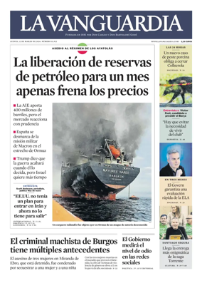 Cover of La Vanguardia