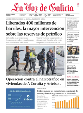 Cover of La Voz de Galicia (A Coruna)