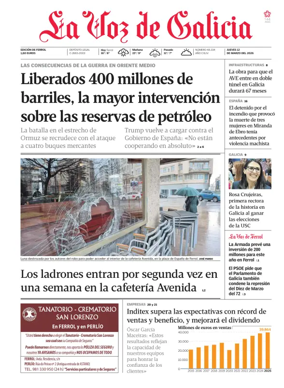 Cover of La Voz de Galicia (Ferrol)