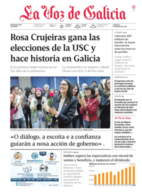 Cover of La Voz de Galicia (Lugo)