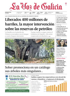 Cover of La Voz de Galicia (Monforte)