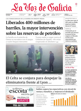 Cover of La Voz de Galicia (Vigo)