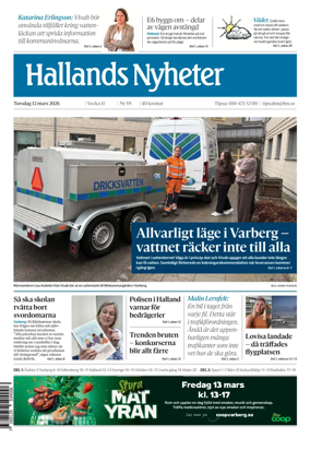 Cover of Hallands Nyheter