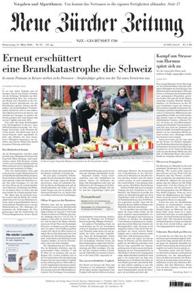 Cover of Neue Zurcher Zeitung