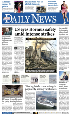 Cover of Hurriyet Daily News & Economic Review