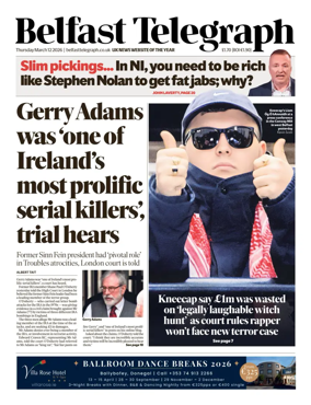 Cover of Belfast Telegraph