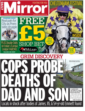 Cover of Daily Mirror (Northern Ireland)