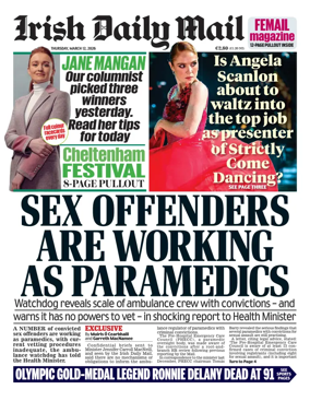 Cover of Irish Daily Mail