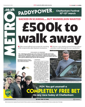 Cover of Metro (UK)