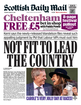 Cover of Scottish Daily Mail