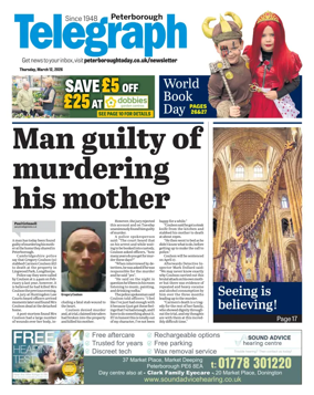 Cover of The Peterborough Evening Telegraph