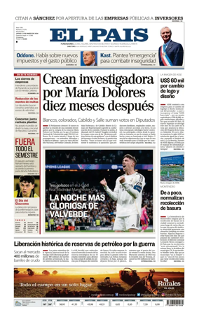 Cover of El Pais (Uruguay)