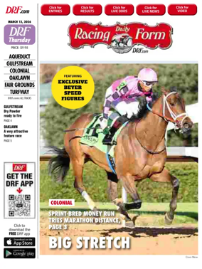 Cover of Daily Racing Form National Digital Edition