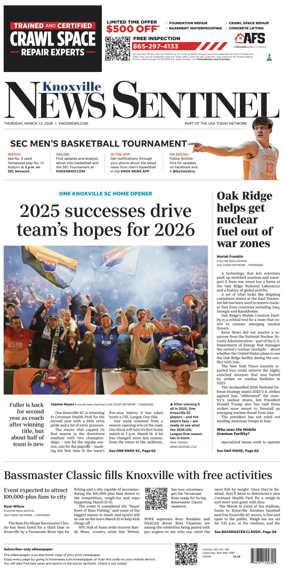 Cover of Knoxville News Sentinel