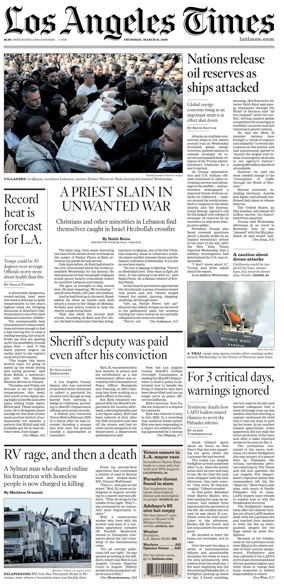 Cover of Los Angeles Times