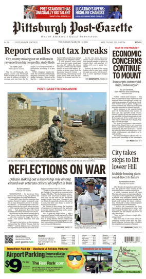 Cover of Pittsburgh Post-Gazette