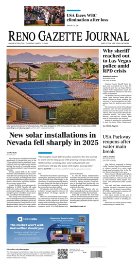 Cover of Reno Gazette Journal