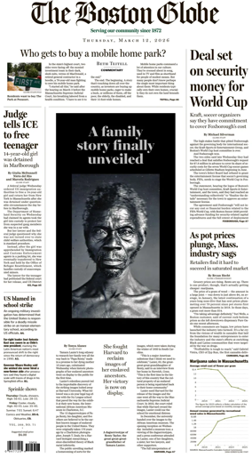 Cover of The Boston Globe