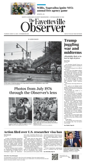 Cover of The Fayetteville Observer