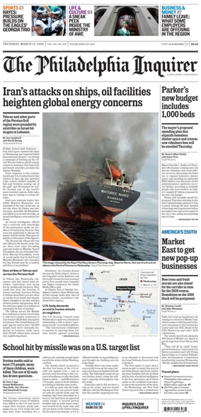 Cover of The Philadelphia Inquirer (South Jersey edition)