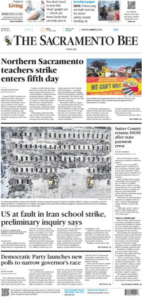 Cover of The Sacramento Bee